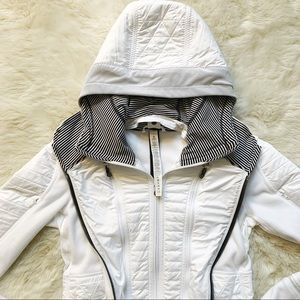 Lululemon White Double Lined Jacket With Hood